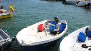 Barcos utilizados en el rescate de migrantes al sur de Formentera