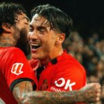 Jugadores del RCD Mallorca celebrando un gol en el estadio