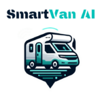 Logo de SmartVan AI con un dise&ntilde;o de veh&iacute;culo vivienda moderno