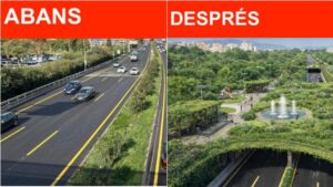 Comparativa de la V&iacute;a de Cintura antes y despu&eacute;s del soterramiento propuesto