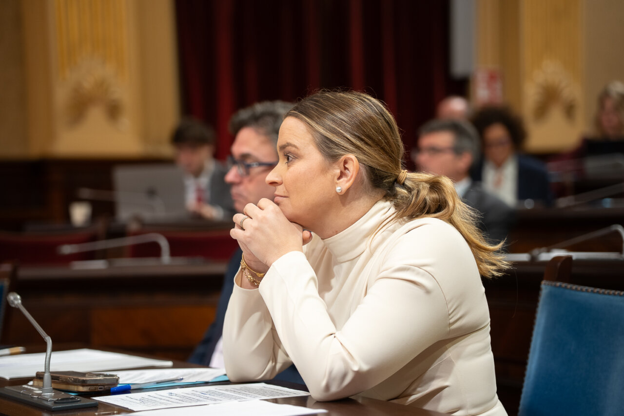Persona en el parlamento escuchando atentamente durante una sesi&oacute;n