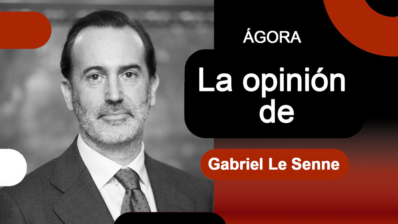 Retrato de Gabriel Le Senne en un fondo gr&aacute;fico.