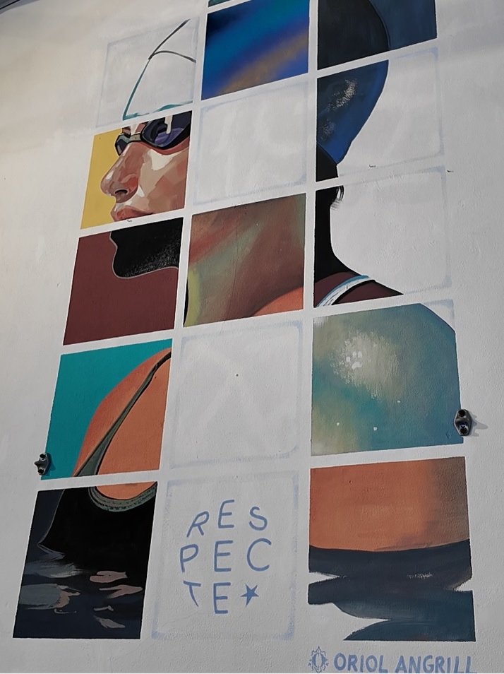 Mural que promueve el respeto en el deporte en Calvi&agrave;