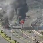 Imagen de disturbios en M&eacute;xico tras la muerte de El Mencho, l&iacute;der del CJNG.