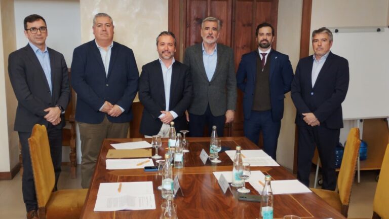 Reunión entre representantes de navieras y el Consell de Mallorca sobre movilidad sostenible.