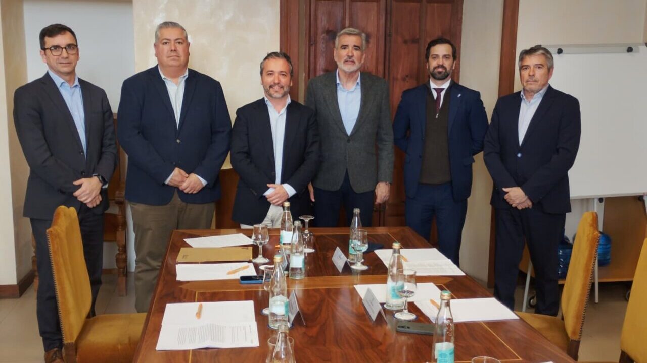 Reuni&oacute;n entre representantes de navieras y el Consell de Mallorca sobre movilidad sostenible.