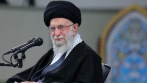 L&iacute;der supremo de Ir&aacute;n, Al&iacute; Jamenei, durante una declaraci&oacute;n p&uacute;blica.