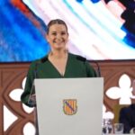 Marga Prohens hablando en un acto institucional en Baleares