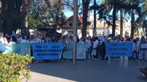 Un centenar de auxiliares de enfermer&iacute;a reclaman en Palma su paso al grupo C1