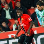 Zito Luvumbo del Mallorca en un partido contra el Celta de Vigo