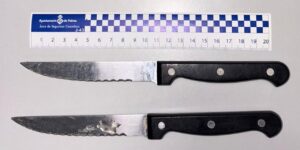 Dos cuchillos de cocina utilizados en una amenaza en Palma