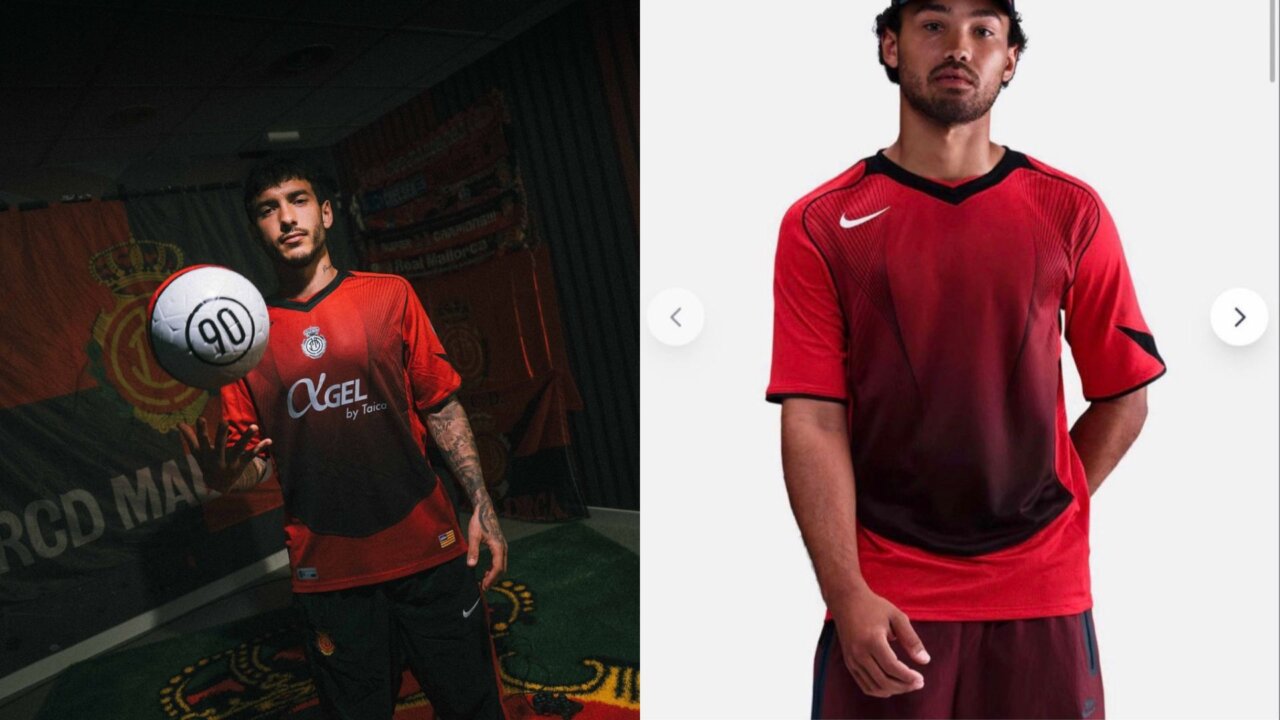 Camiseta retro del RCD Mallorca presentada en campa&ntilde;a nost&aacute;lgica