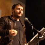 Carles Rebassa durante su discurso al recibir el Premio Sant Jordi