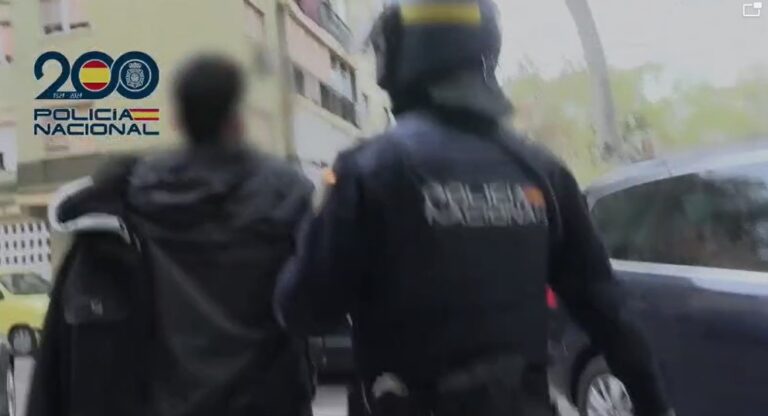 Agentes de la Polic&iacute;a Nacional deteniendo a un sospechoso en Palma