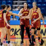 Jugadoras del equipo femenino de baloncesto de España en un partido