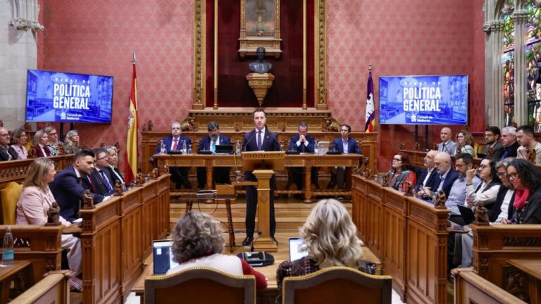 El presidente del Consell de Mallorca durante el Debate de Pol&iacute;tica General.