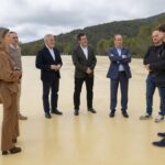 Reuni&oacute;n de autoridades en el dep&oacute;sito de agua potable de Costa d&rsquo;en Blanes