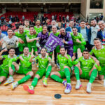 Equipo Illes Balears Palma Futsal celebrando su pase a la Final Four