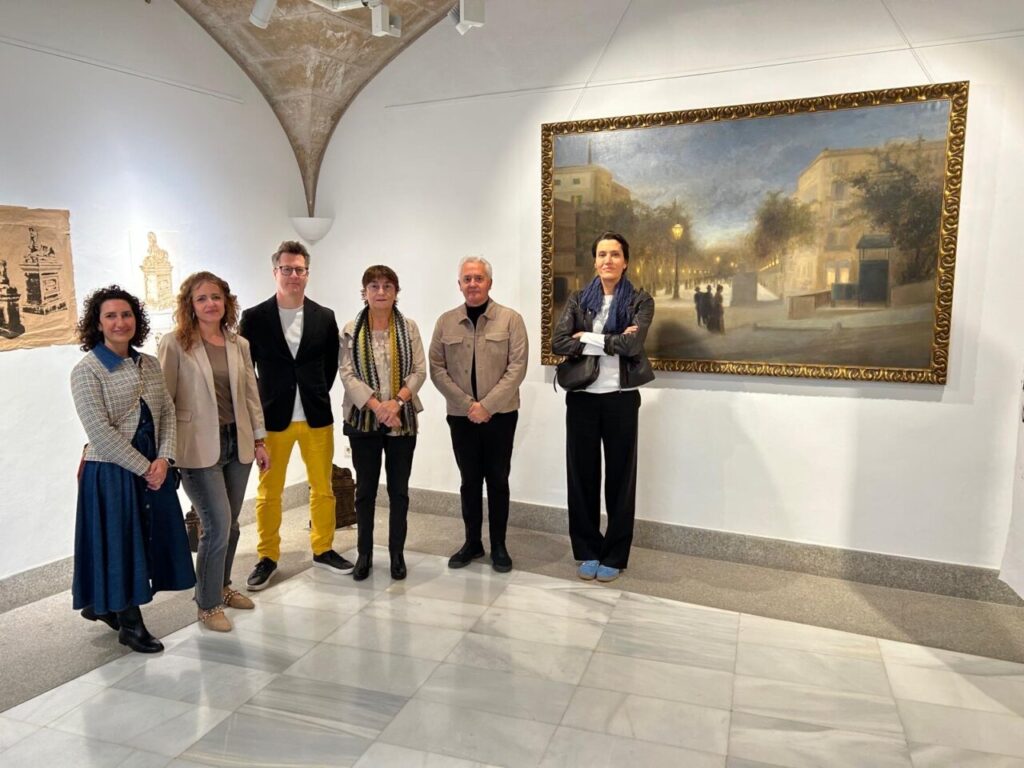 Grupo de personas durante la inauguración en la Fundación Barceló en Palma.