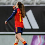 Luc&iacute;a Corrales celebra su primer gol con la selecci&oacute;n espa&ntilde;ola de f&uacute;tbol femenino