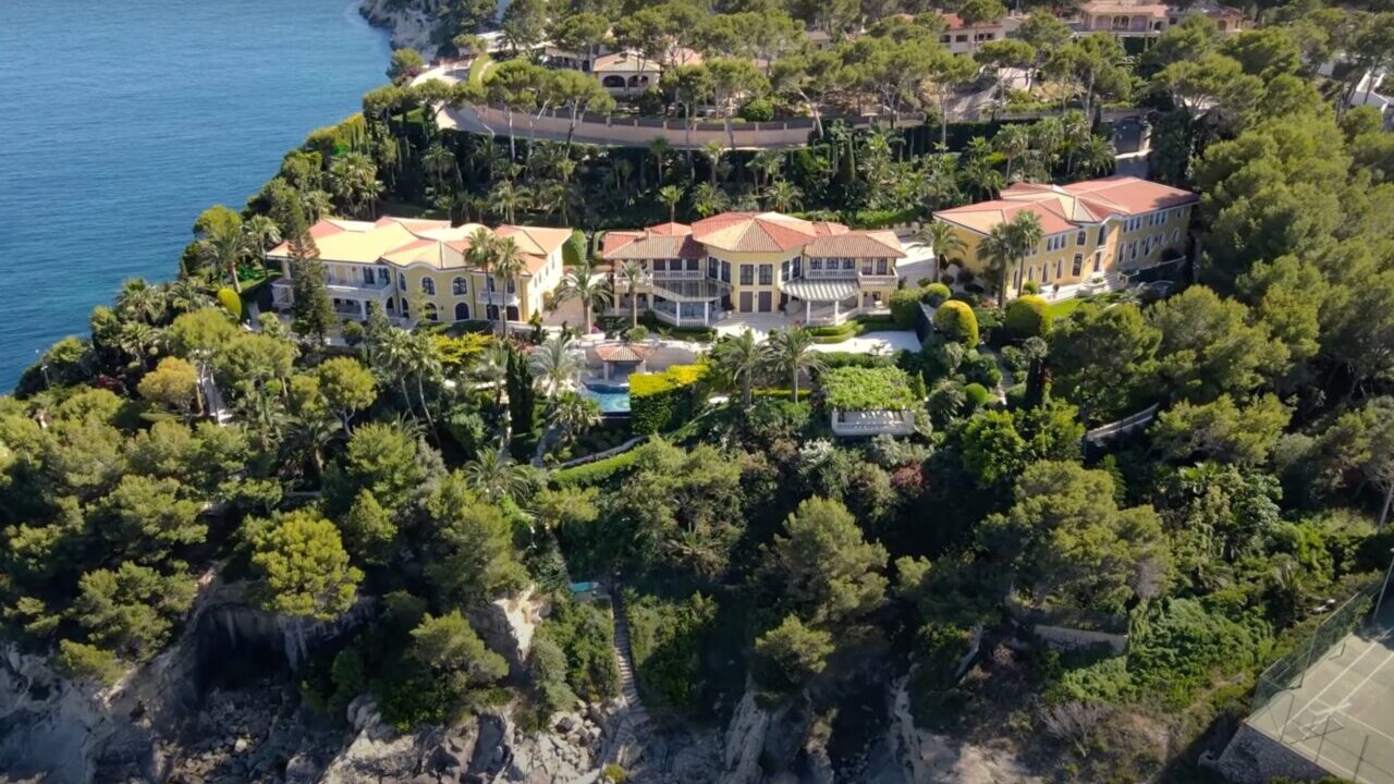 Vista a&eacute;rea de mansiones de Nikolai Kolesov en Mallorca