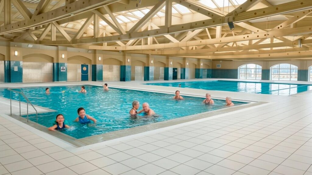 Maqueta virtual de las nuevas piscinas interiores del polideportivo Germans Escalas