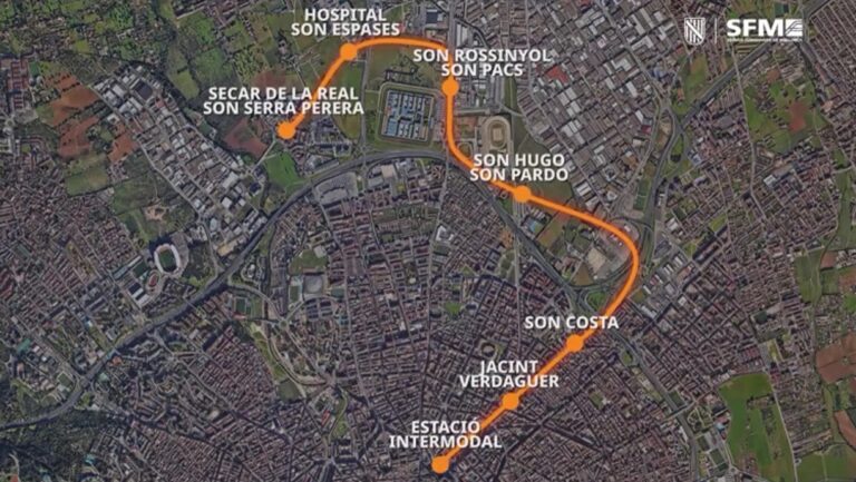 As&iacute; ser&aacute; la l&iacute;nea de metro que conectar&aacute; la Intermodal con Son Espases en 10 minutos