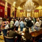 Visitantes en el Parlament durante las jornadas de puertas abiertas