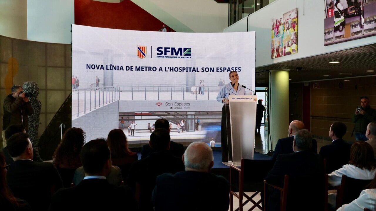 Presentación de la nueva línea de metro hacia el Hospital Son Espases