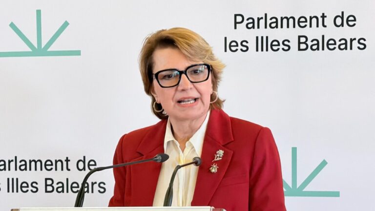 Diputada del PP presenta propuesta sobre IVA de energía en el Parlament balear.