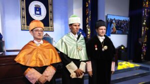 Rafa Nadal en ceremonia de doctorado honoris causa en la UPM