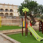 Zona de juegos infantiles renovada en el parque de Sa Resid&egrave;ncia