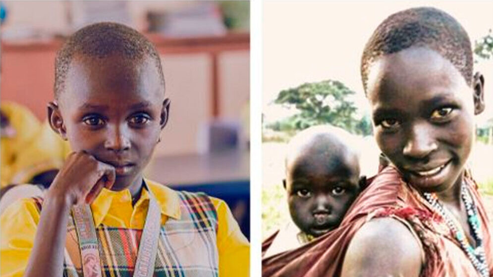 Ni&ntilde;os en un contexto social y cultural diverso, reflejando la exposici&oacute;n de arte.