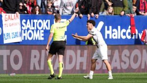 Virgili, sancionado con dos partidos y baja ante Espanyol y Elche