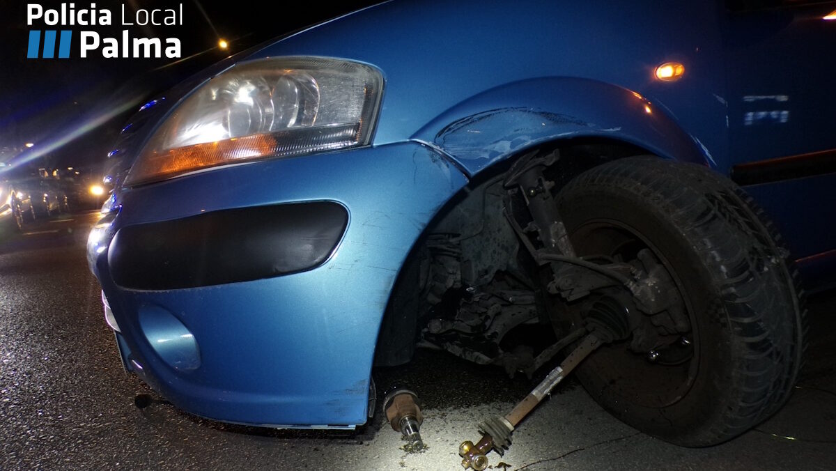 Un septuagenario borracho provoca un accidente en Palma