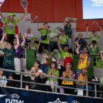 Aficionados del Illes Balears Palma Futsal animando en un partido