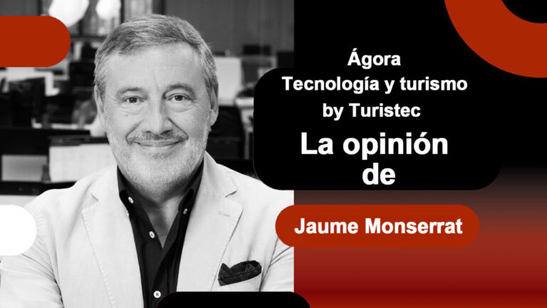 Jaume Monserrat hablando sobre tecnolog&iacute;a y turismo en un evento