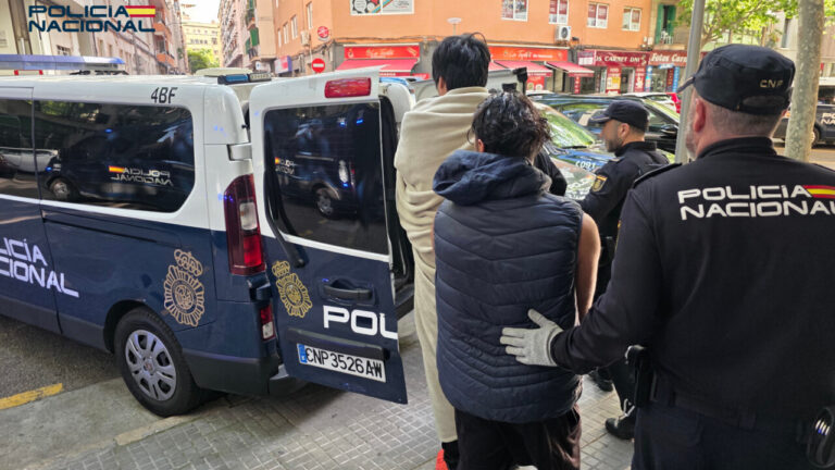Batalla campal con nueve detenidos en el parque de Son Costa