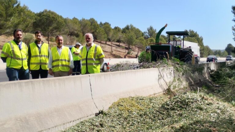 Campaña de limpieza en carreteras de Mallorca para prevenir incendios.