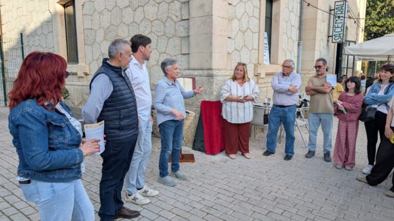 Acto de celebración del centenario de la estación de tren en Sineu.