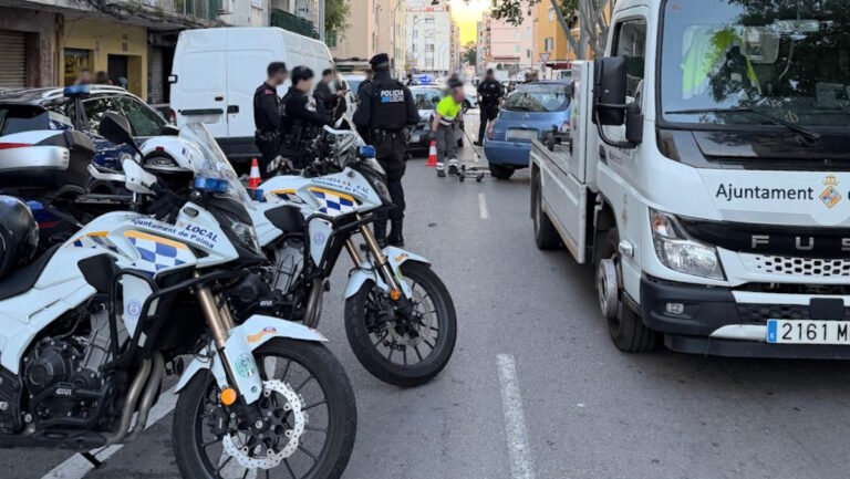 La Polic&iacute;a interpone 24 denuncias en solo dos horas en un control en Son Gotleu