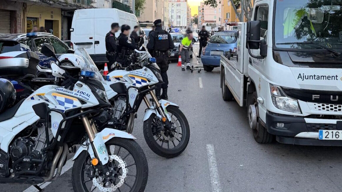 La Polic&iacute;a interpone 24 denuncias en solo dos horas en un control en Son Gotleu