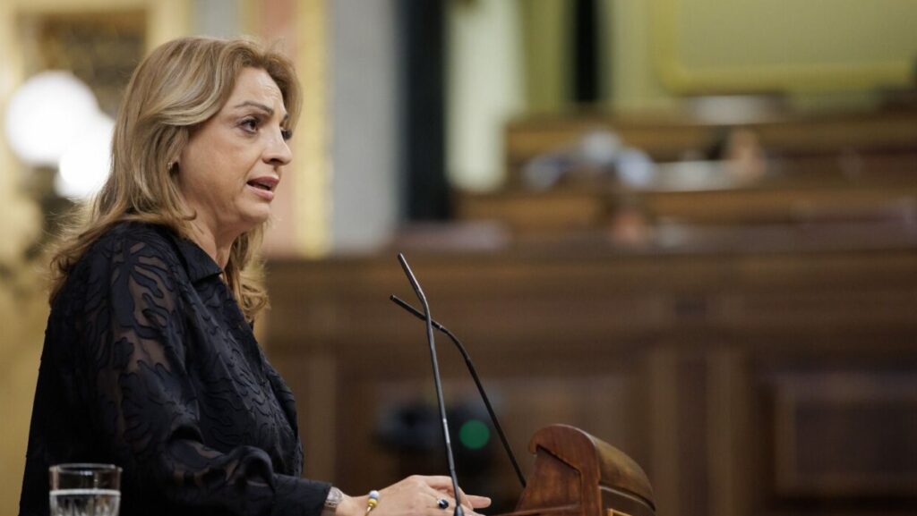 Cristina Valido hablando en el Congreso de los Diputados sobre crisis en Baleares y Canarias