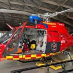 Helic&oacute;ptero Milana de los Bomberos de Mallorca en su base