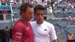 Munar y Ruud en un partido de tenis en Madrid