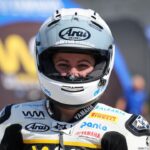 Pakita Ruiz con casco en el Campeonato del Mundo Femenino de Velocidad