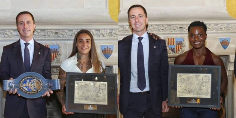Recepci&oacute;n a campeonas Farah El Bousairi y Shella Badaseraye en Mallorca