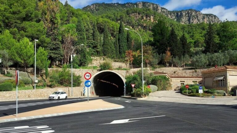 Entrada del t&uacute;nel de S&oacute;ller rodeado de vegetaci&oacute;n