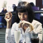 Uma Thurman en una escena ic&oacute;nica de Pulp Fiction