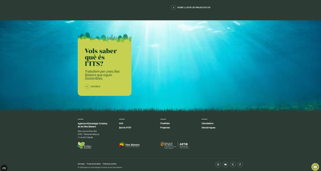 Captura de pantalla de la nueva web sobre ecotasa en Baleares